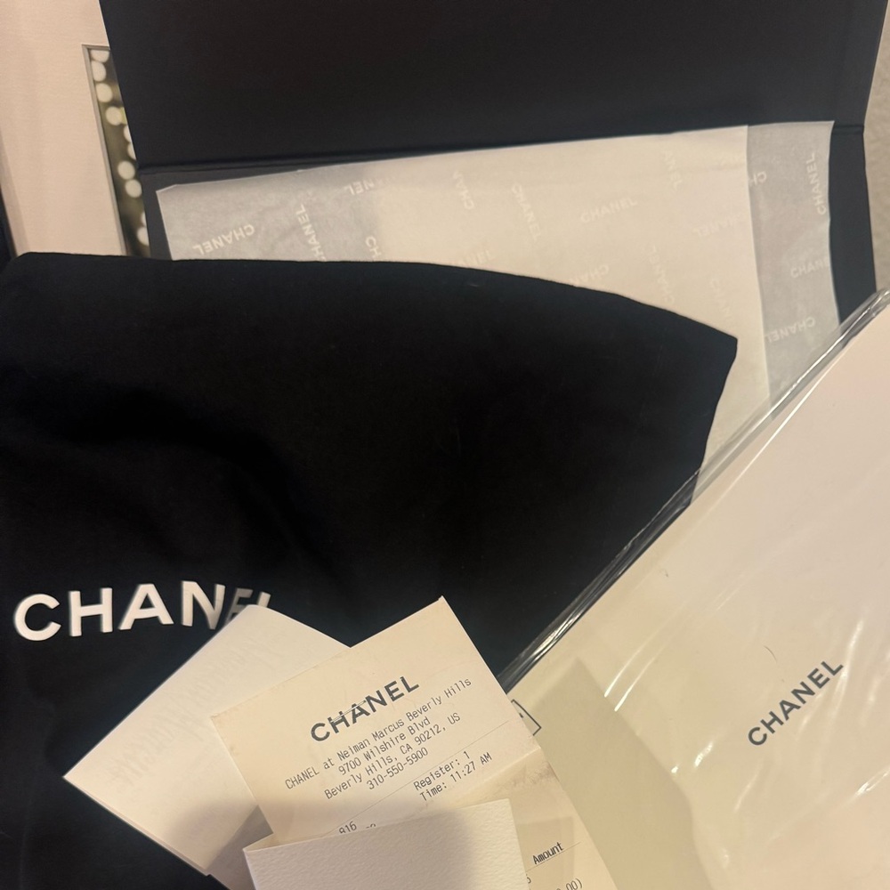 CHANEL NIB Pearl Crush 2022 Square Mini Flap Bag Quilted Purse Light Blue Gold - Picture 11 of 11